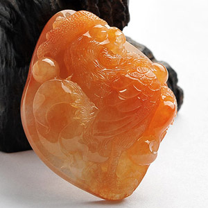 冰种黄翡官上加官挂件