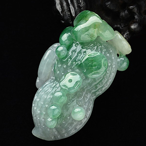 (超值推荐)糯冰种淡黄加绿生意兴隆挂件