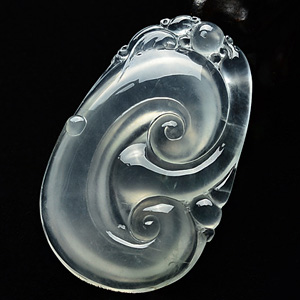 冰玻种淡晴水如意挂件