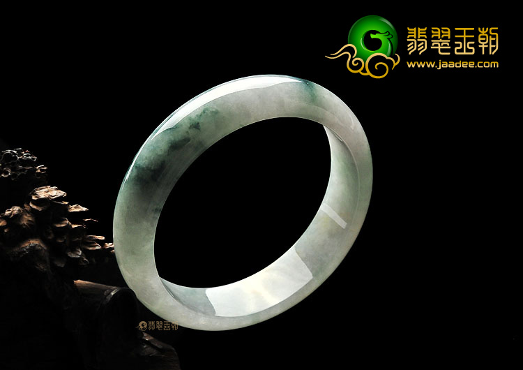 (超值推荐)糯冰种飘花手镯(55.2mm)