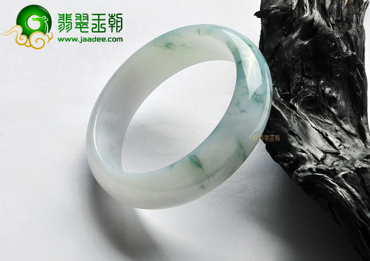 糯冰种飘花手镯(54.4mm)