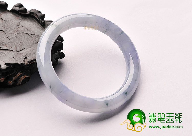 （超值推荐）冰种淡紫罗兰飘花圆条手镯(53.6mm)
