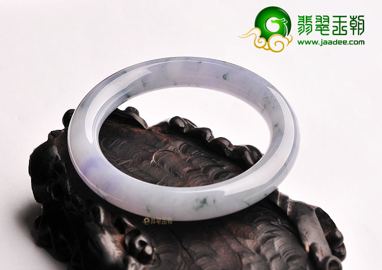 （超值推荐）冰种淡紫罗兰飘花圆条手镯(53.6mm)