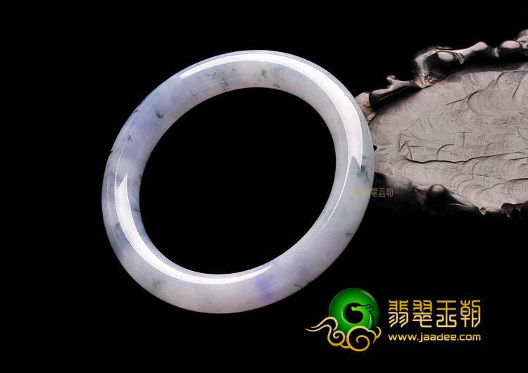 （超值推荐）冰种淡紫罗兰飘花圆条手镯(53.6mm)