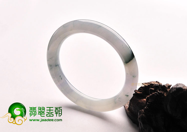 （超值推荐）冰种淡紫罗兰飘花圆条手镯(54.5mm)