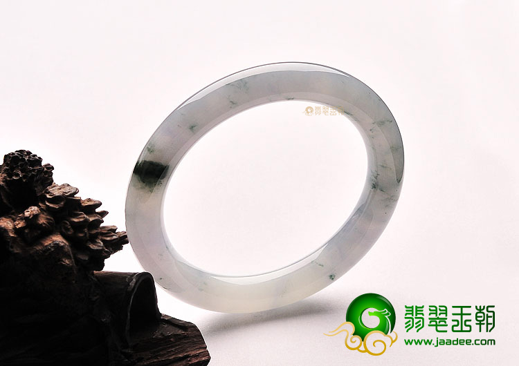 （超值推荐）冰种淡紫罗兰飘花圆条手镯(54.5mm)