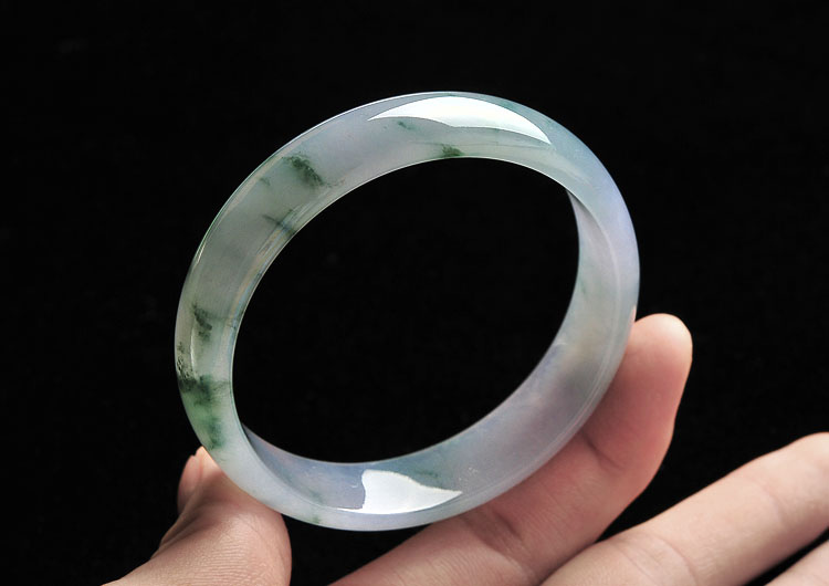 (超值推荐)冰种紫罗兰飘花手镯(57mm)