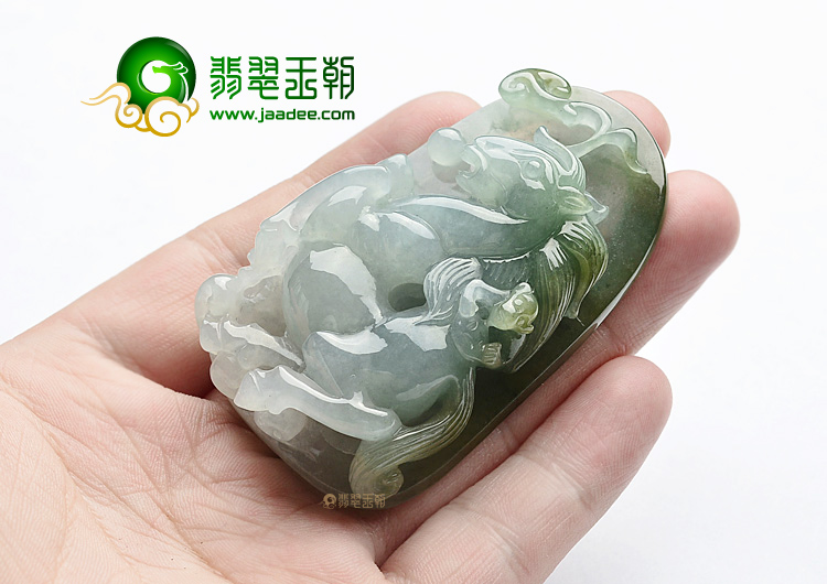 (超值推荐)糯冰种晴水马上封侯挂件