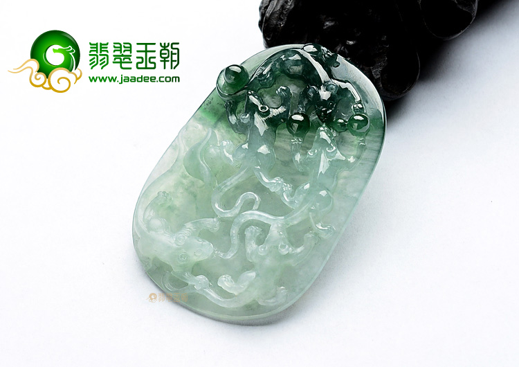 (超值推荐)糯冰种飘花五鼠运财挂件