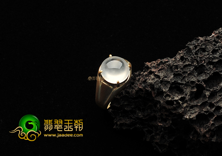 玻璃种无色戒面