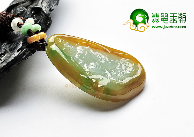 (超值推荐)糯冰种黄加绿观音挂件