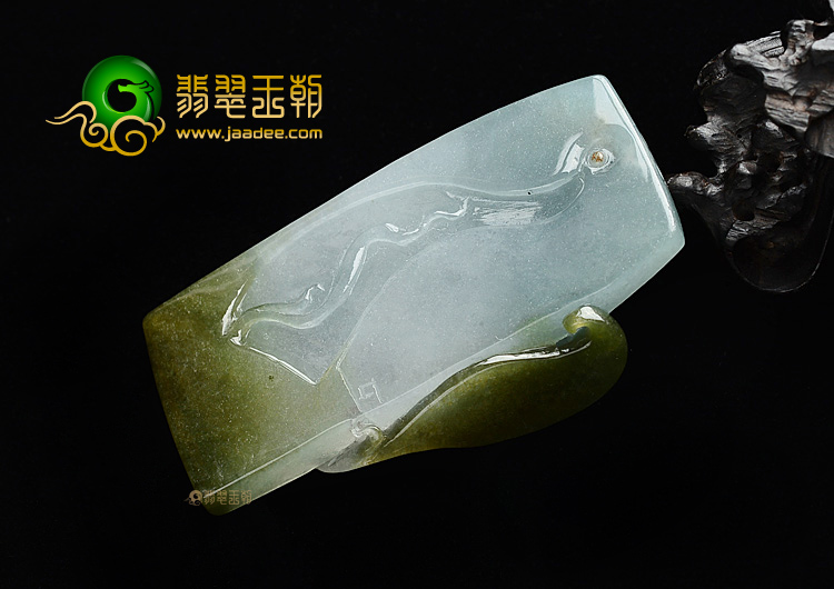 (超值推荐)糯冰种晴水褐黄翡望子成龙挂件