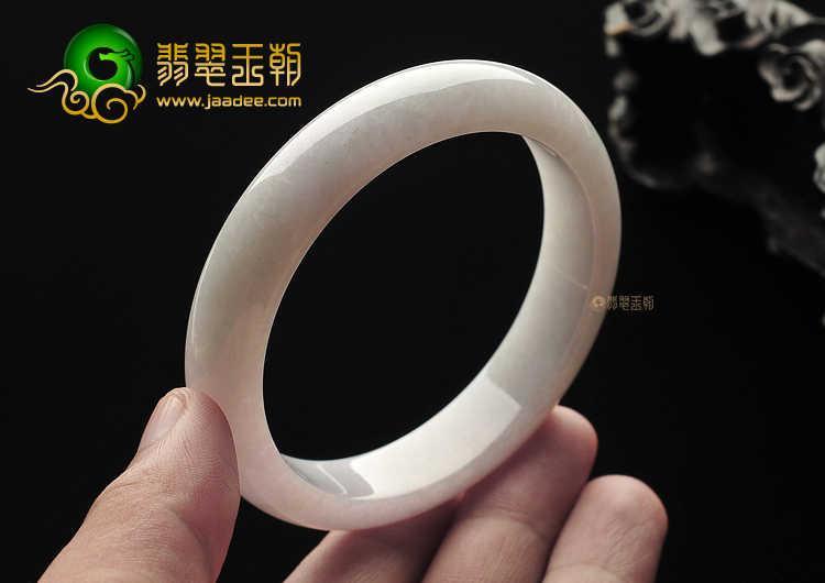 糯冰种淡紫罗兰手镯(59mm)