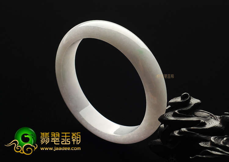 糯冰种淡紫罗兰手镯(59mm)