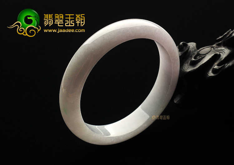 糯冰种淡紫罗兰手镯(59mm)