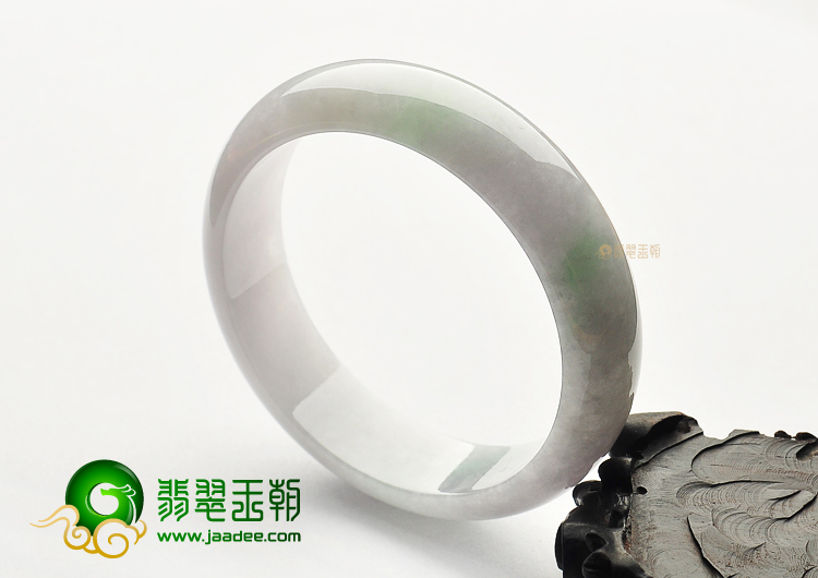 糯冰种淡春带彩手镯(58.1mm)