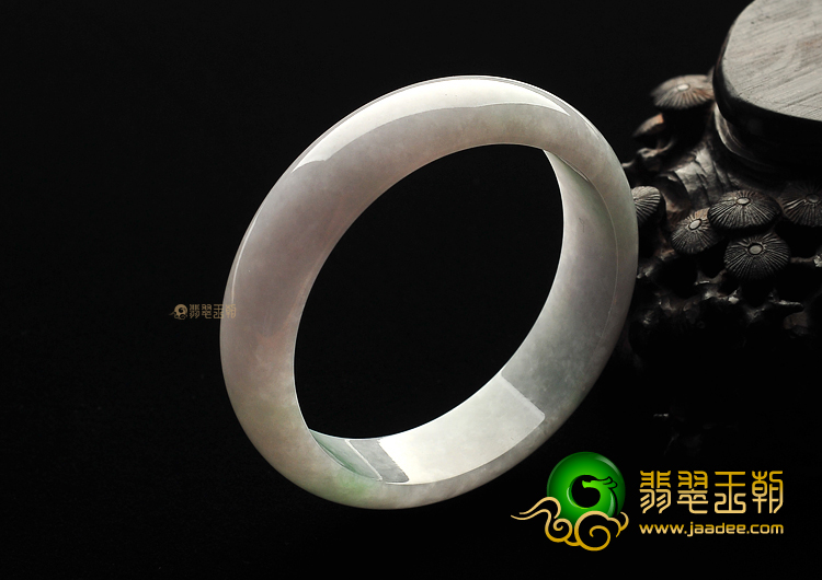 糯冰种淡春带彩手镯(58.1mm)