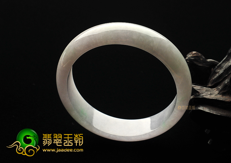 糯冰种淡春带彩手镯(55mm)
