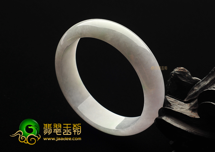 糯冰种淡春带彩手镯(55mm)