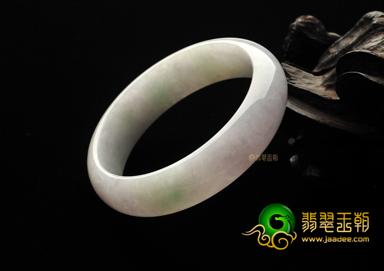 糯冰种淡春带彩手镯(55mm)