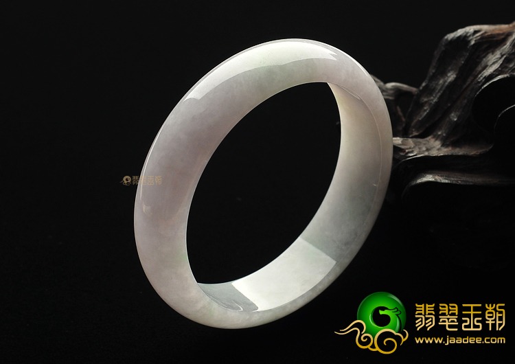 糯冰种淡春带彩手镯(55mm)