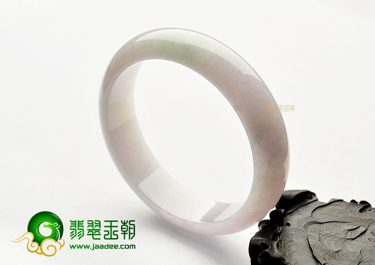 糯冰种淡春带彩手镯(58mm)