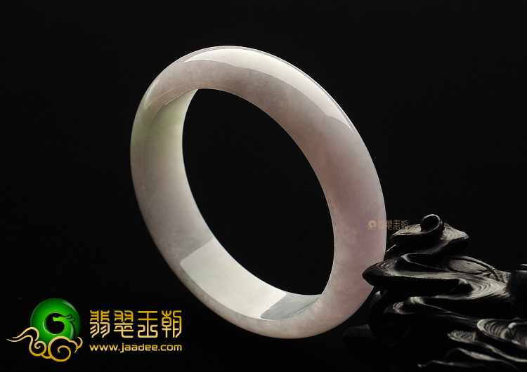 糯冰种淡春带彩手镯(58mm)