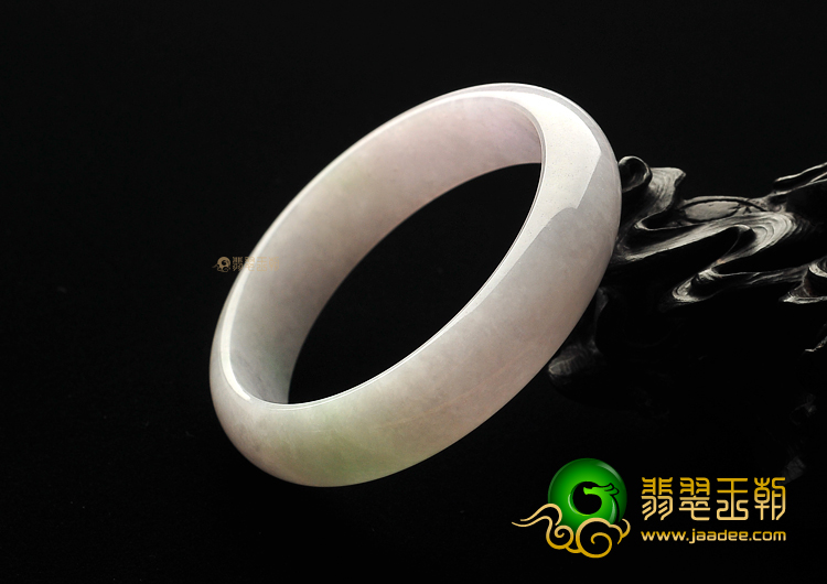糯冰种淡春带彩手镯(58mm)