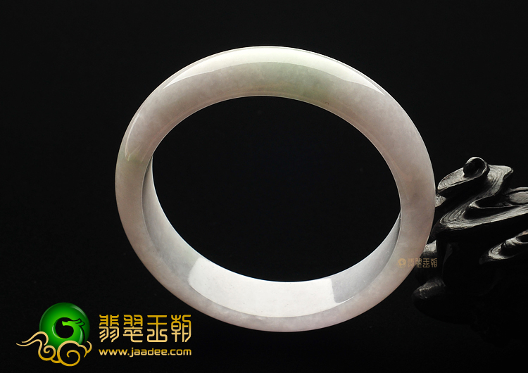 糯冰种淡春带彩手镯(58mm)