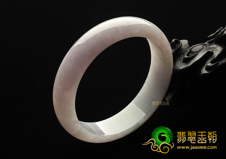 糯冰种淡春带彩手镯(58mm)