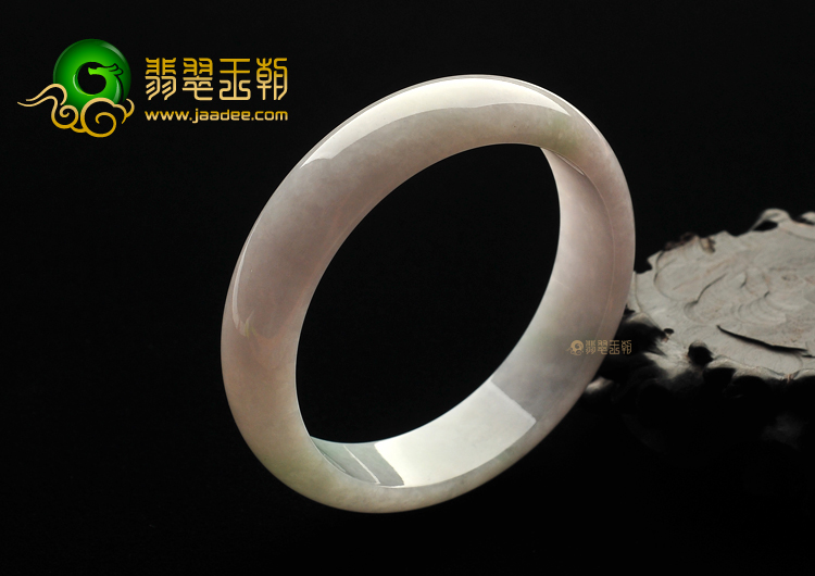 糯冰种淡春带彩手镯(58.1mm)
