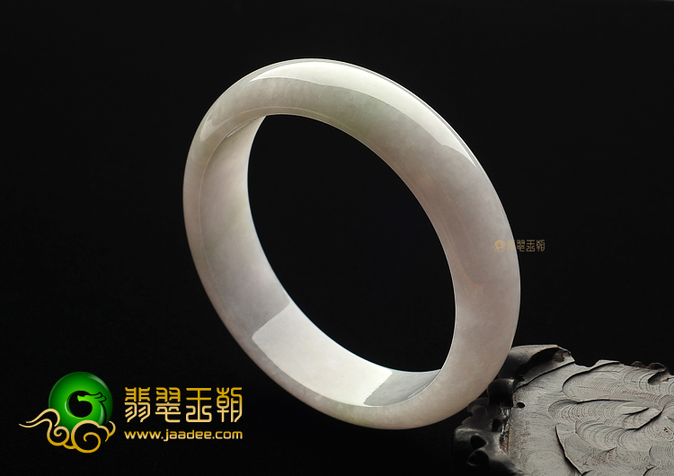 糯冰种淡春带彩手镯(58.1mm)