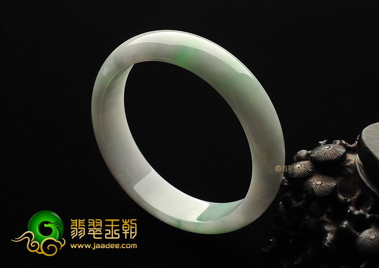 糯冰种淡春带彩手镯(60mm)