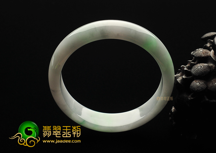 糯冰种淡春带彩手镯(60mm)