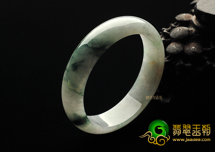 糯冰种飘花手镯(55.1mm)