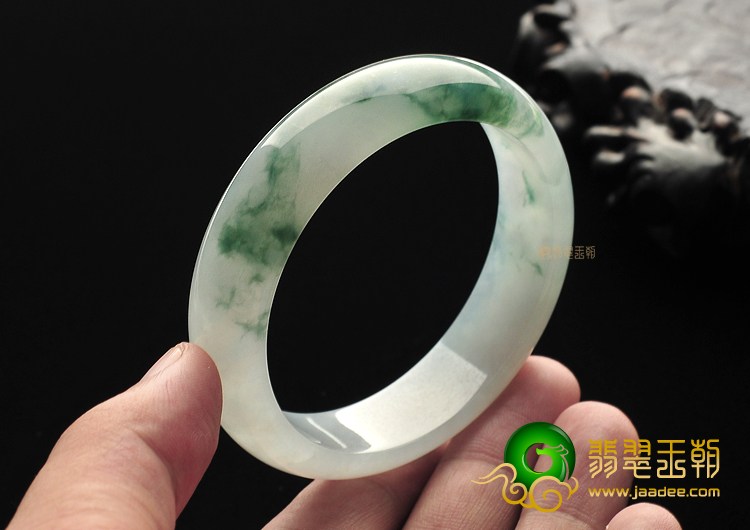 糯冰种飘花手镯(57.2mm)