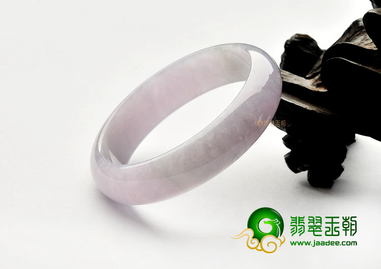 糯冰种淡紫罗兰手镯(56.5mm)