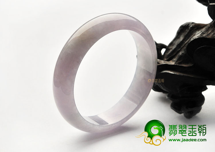 糯冰种淡紫罗兰手镯(56.5mm)