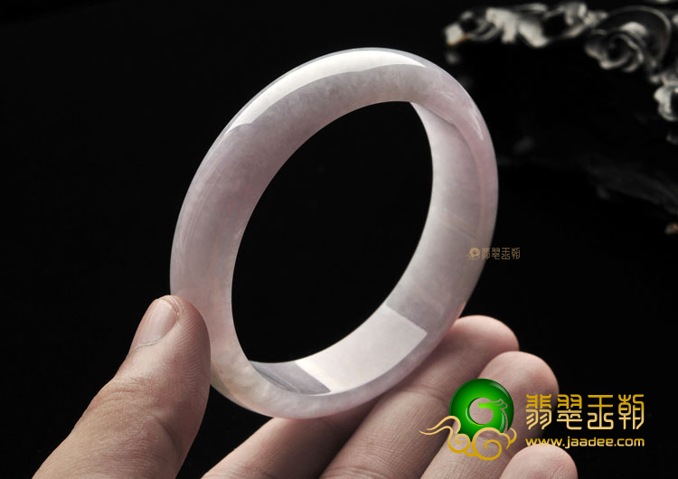 糯冰种淡紫罗兰手镯(56.5mm)