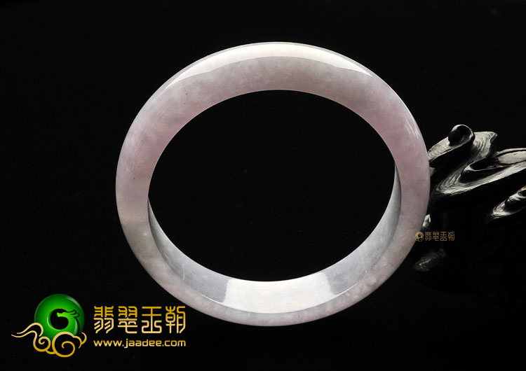 糯冰种淡紫罗兰手镯(56.5mm)