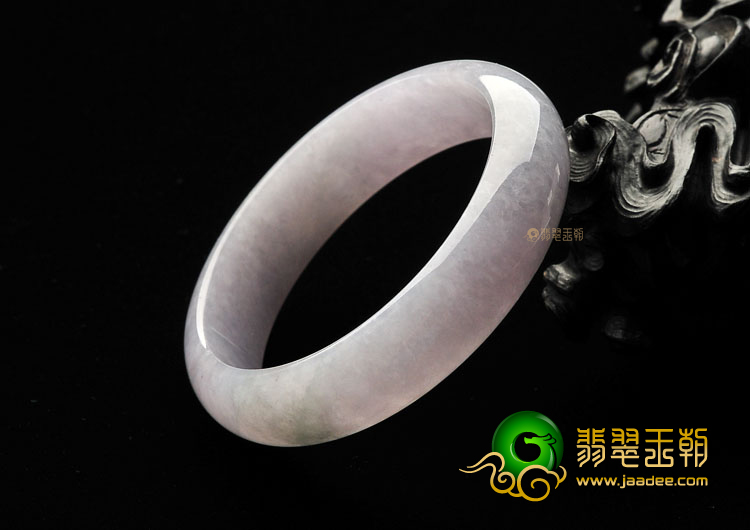 糯冰种淡紫罗兰手镯(56.5mm)