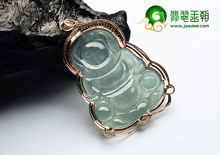 (超值推荐)冰种晴水镶玫瑰金观音胸坠(真钻)