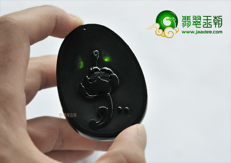 (超值推荐)冰种墨翠观音挂件