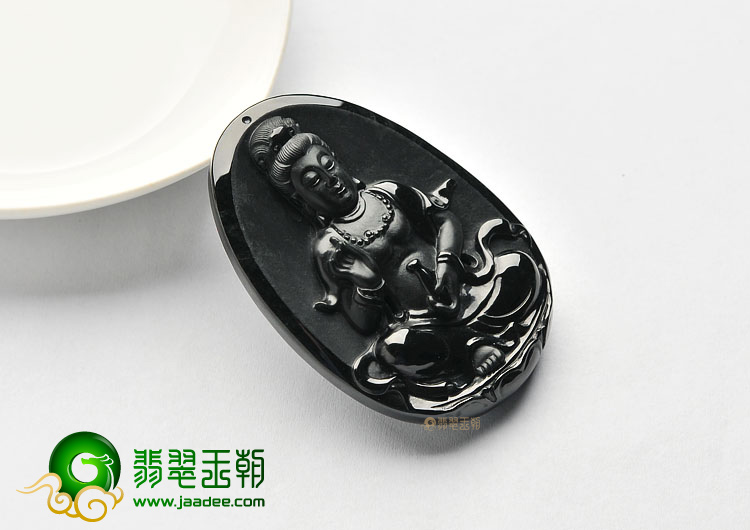 (超值推荐)冰种墨翠观音挂件