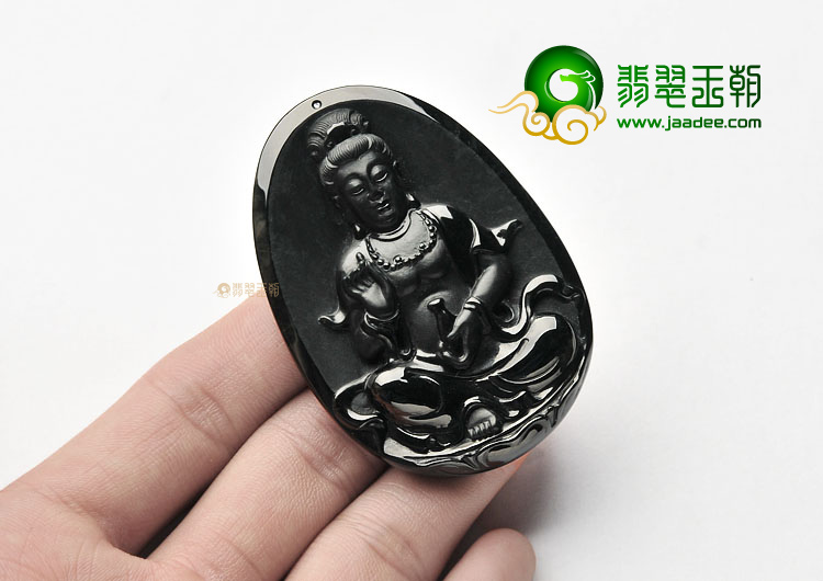 (超值推荐)冰种墨翠观音挂件