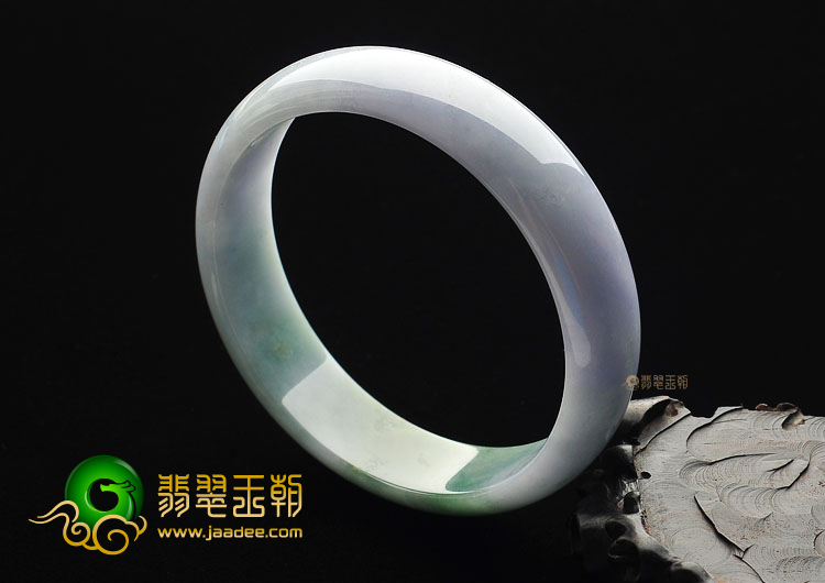 糯冰种紫罗兰飘花手镯(63mm)