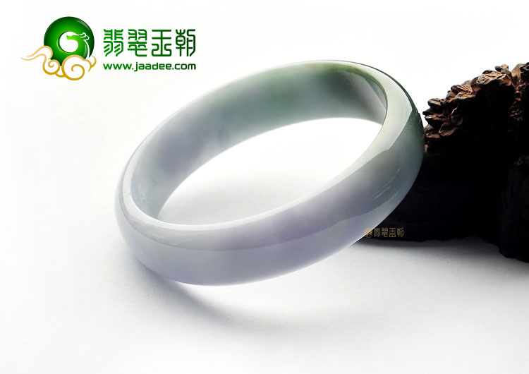 糯冰种紫罗兰飘花手镯(63mm)