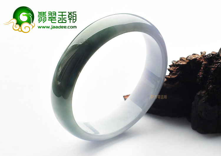 糯冰种紫罗兰飘花手镯(63mm)
