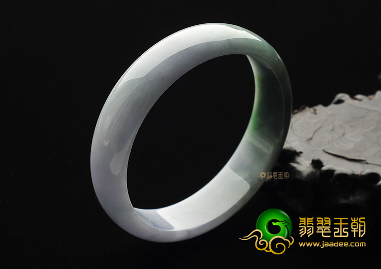 糯冰种紫罗兰飘花手镯(63mm)