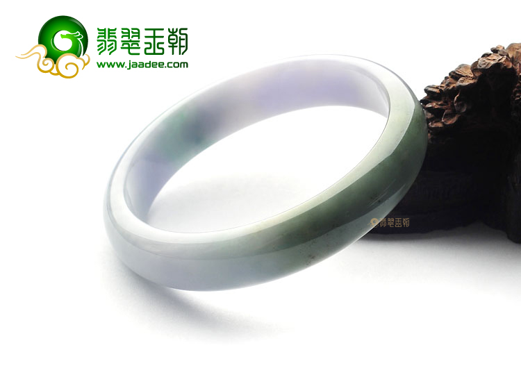糯冰种紫罗兰飘花手镯(63.1mm)